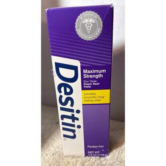 Desitin Maximum Strength Zinc Oxide Diaper Rash Paste 4.8 Oz Paraben-Free - Picture 3 of 5